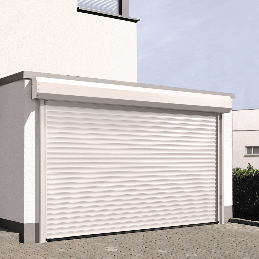 aluminum garage door white