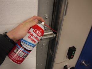 lubricating garage door