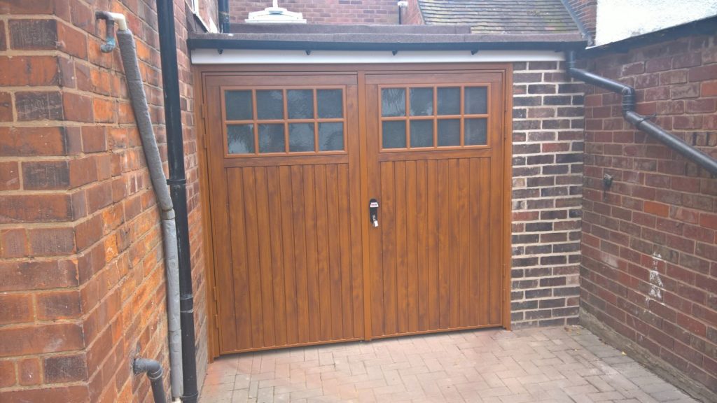 wooden garage door