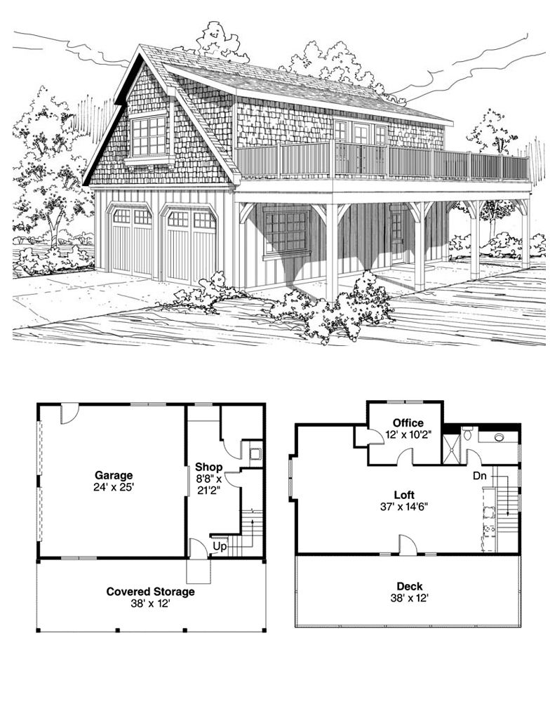 2 Car Garage Space and Plan