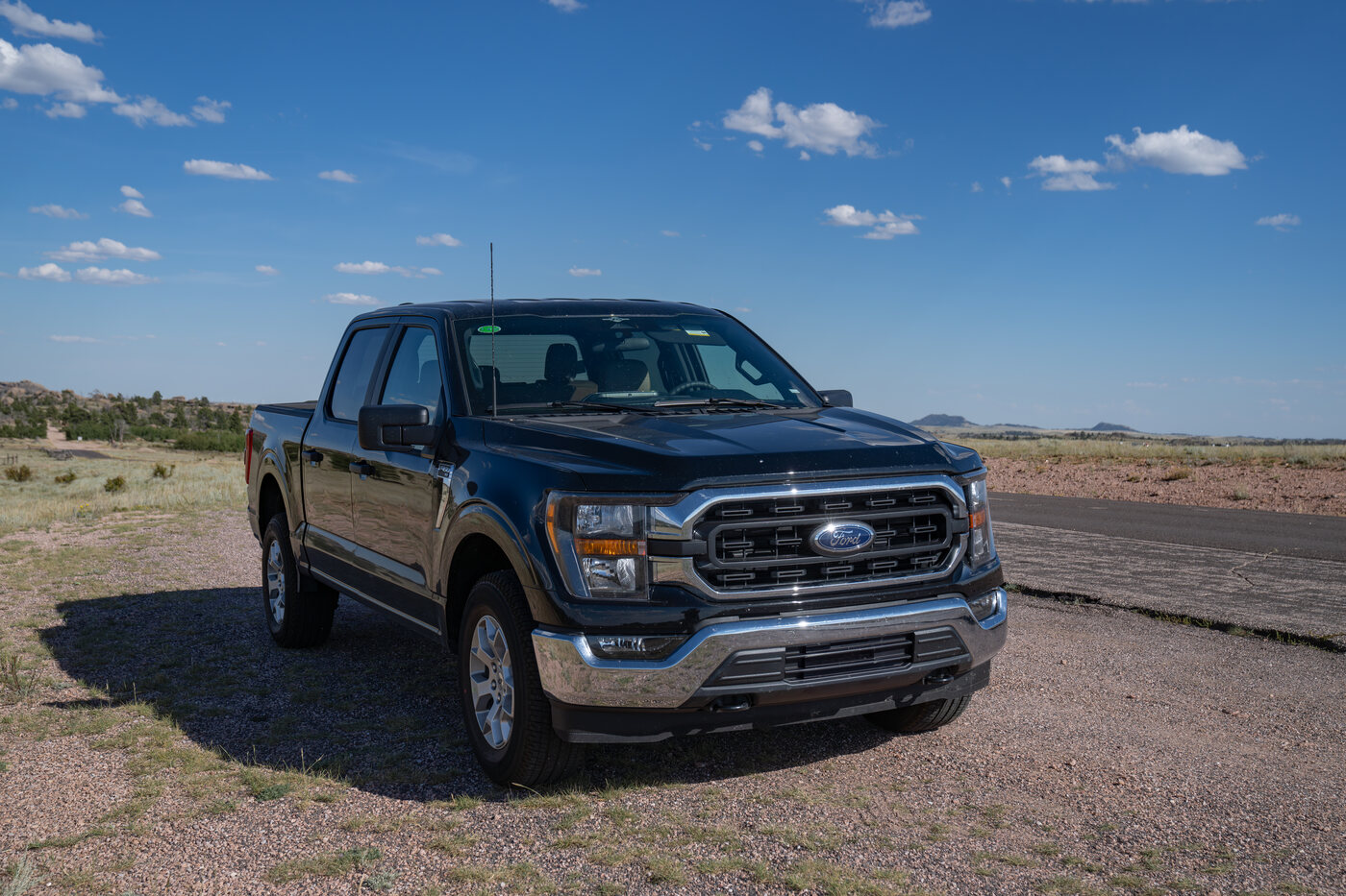 Ford F-150 pickup truck showing the rocker area where a power running board mounts