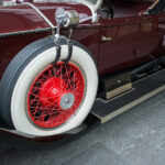 Close view of a vintage car running board