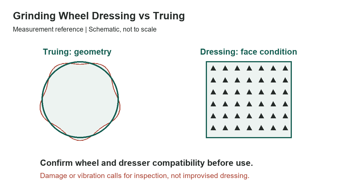 Grinding Wheel Dressing vs Truing: Choosing the Right Check - measurement diagram