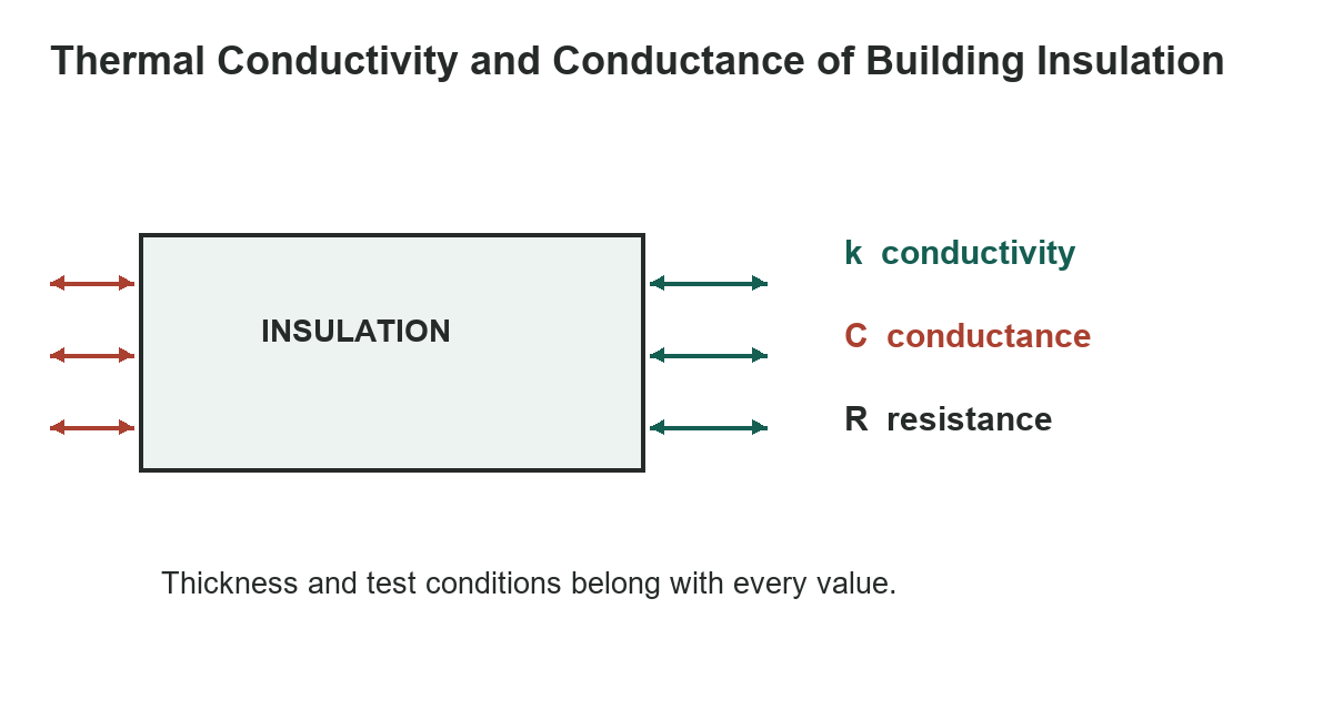 Thermal Conductivity and Conductance of Building Insulation - original measurement diagram