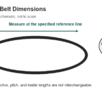 Light-Duty V-Belt Dimensions: Selected 2L, 3L, 4L, and 5L Lengths - original measurement diagram