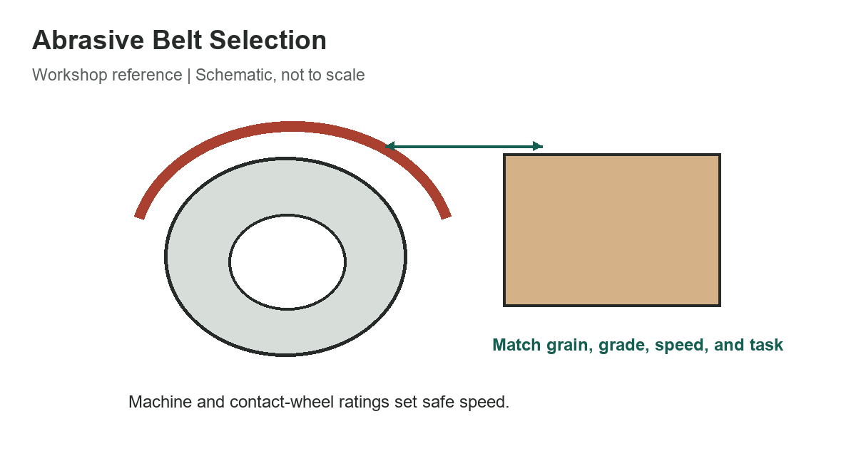 Abrasive Belt Selection: Match Grain, Grade, Material, and Task - original measurement diagram