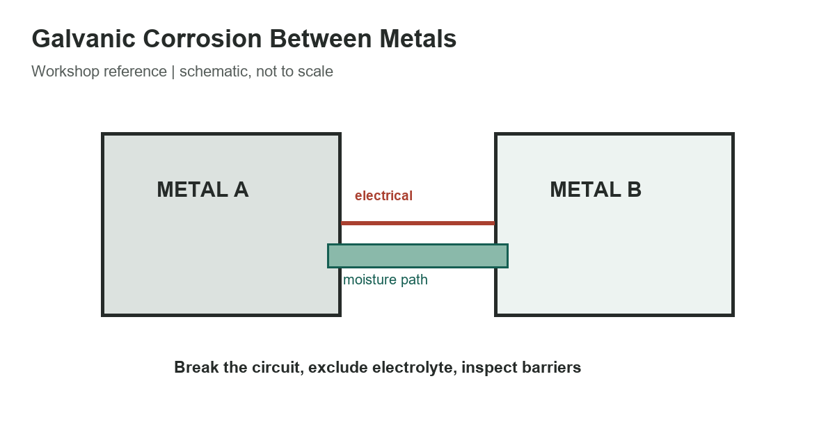Galvanic Corrosion Between Metals: Compatibility and Prevention - measurement diagram