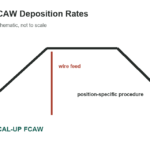 Vertical-Up FCAW Deposition Rates: Manufacturer Data by Wire - original measurement diagram